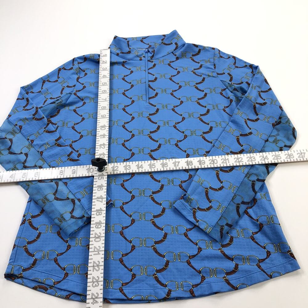 Kuhl Ibkul UPF Medium 1/4 Zip Long Sleeve Mock Neck Pullover Chain Link Blue - Picture 4 of 10